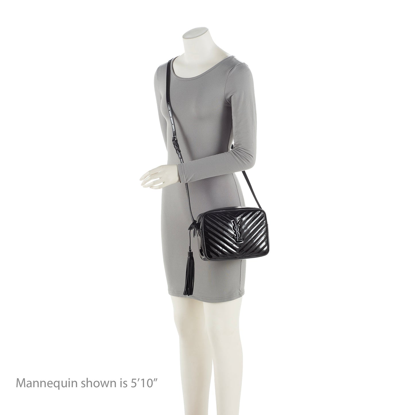 Saint Laurent Matelasse Patent Leather Monogram Lou Camera Bag 23056