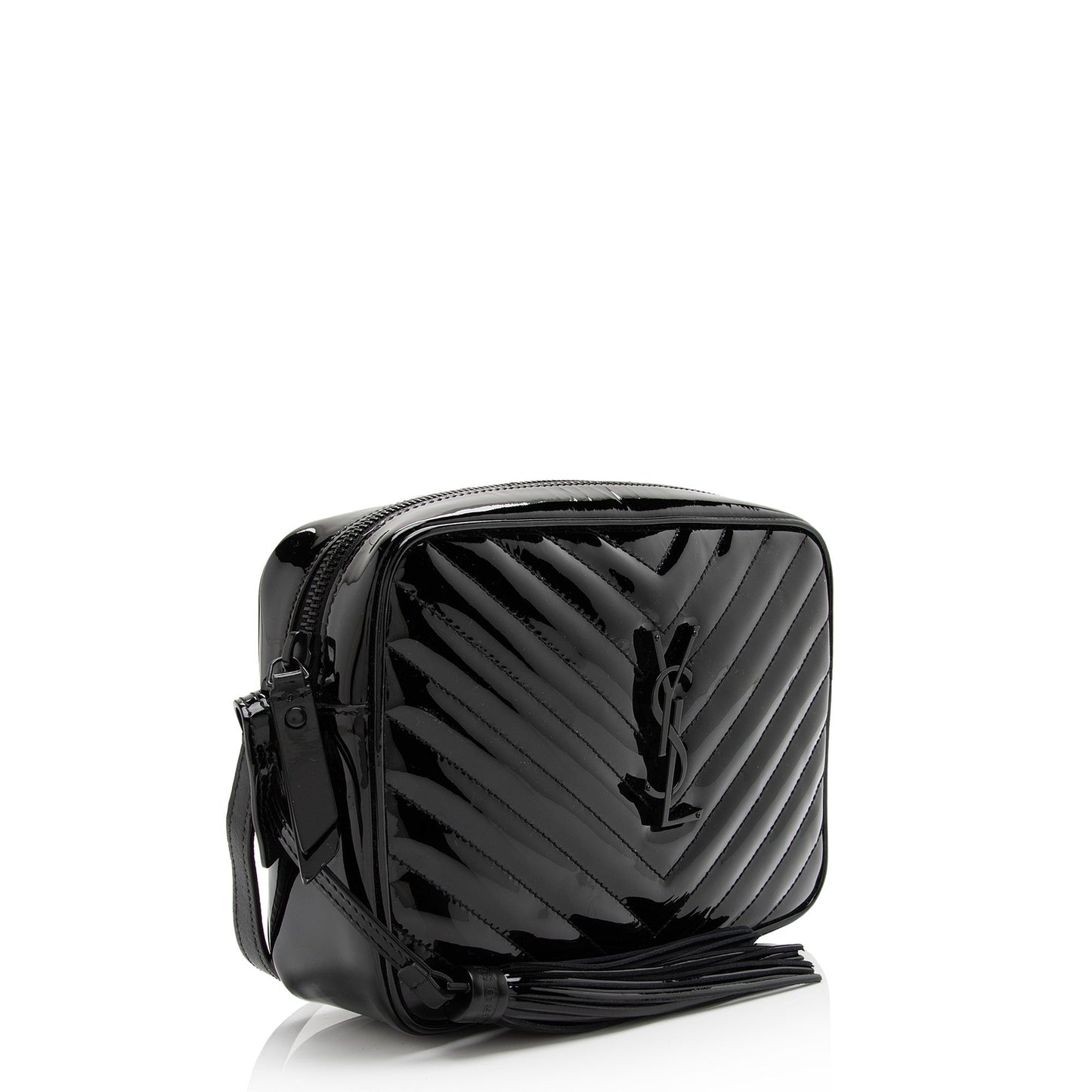 Saint Laurent Matelasse Patent Leather Monogram Lou Camera Bag 23056