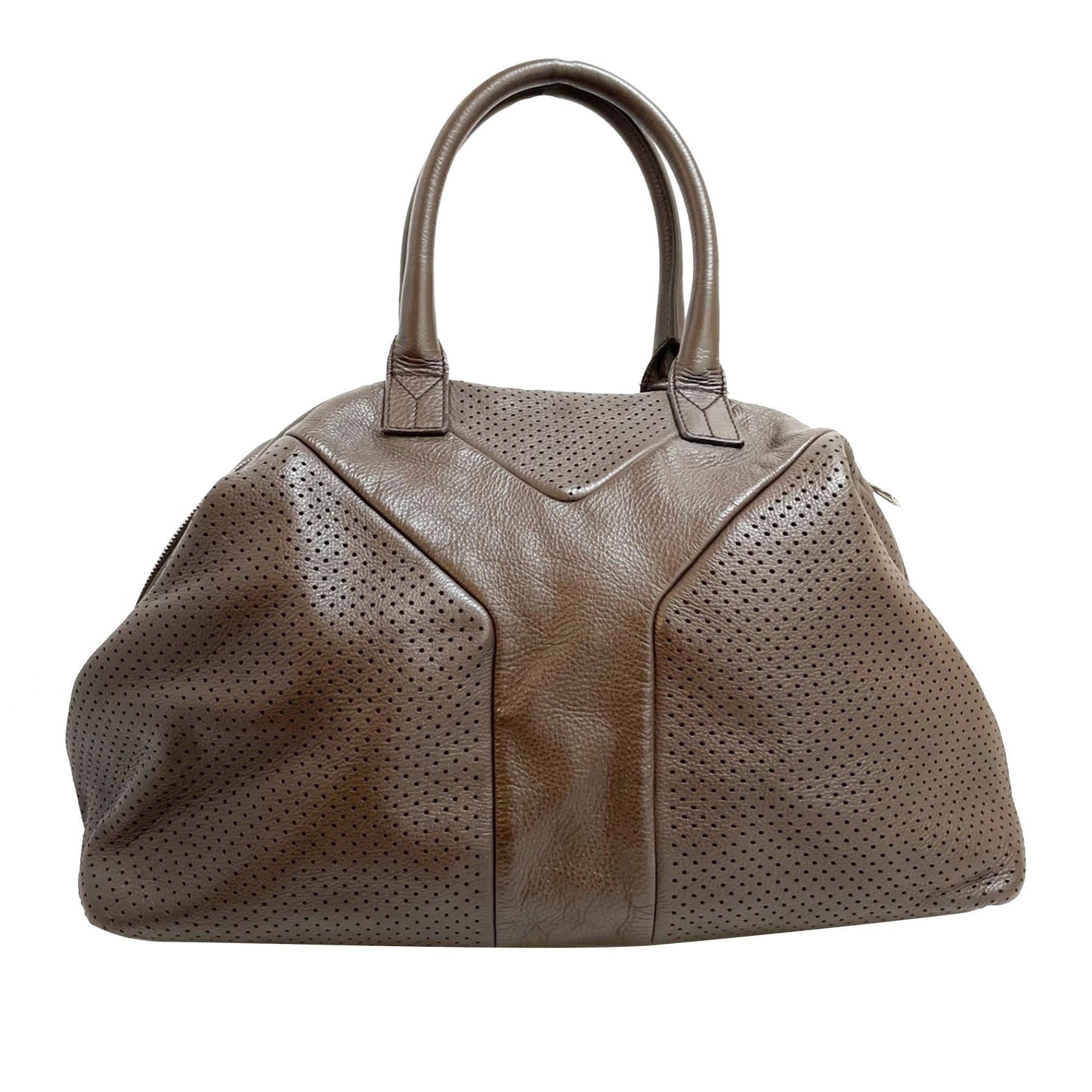 Saint Laurent Perforated Easy Leather Tote Bag (SHG-30978