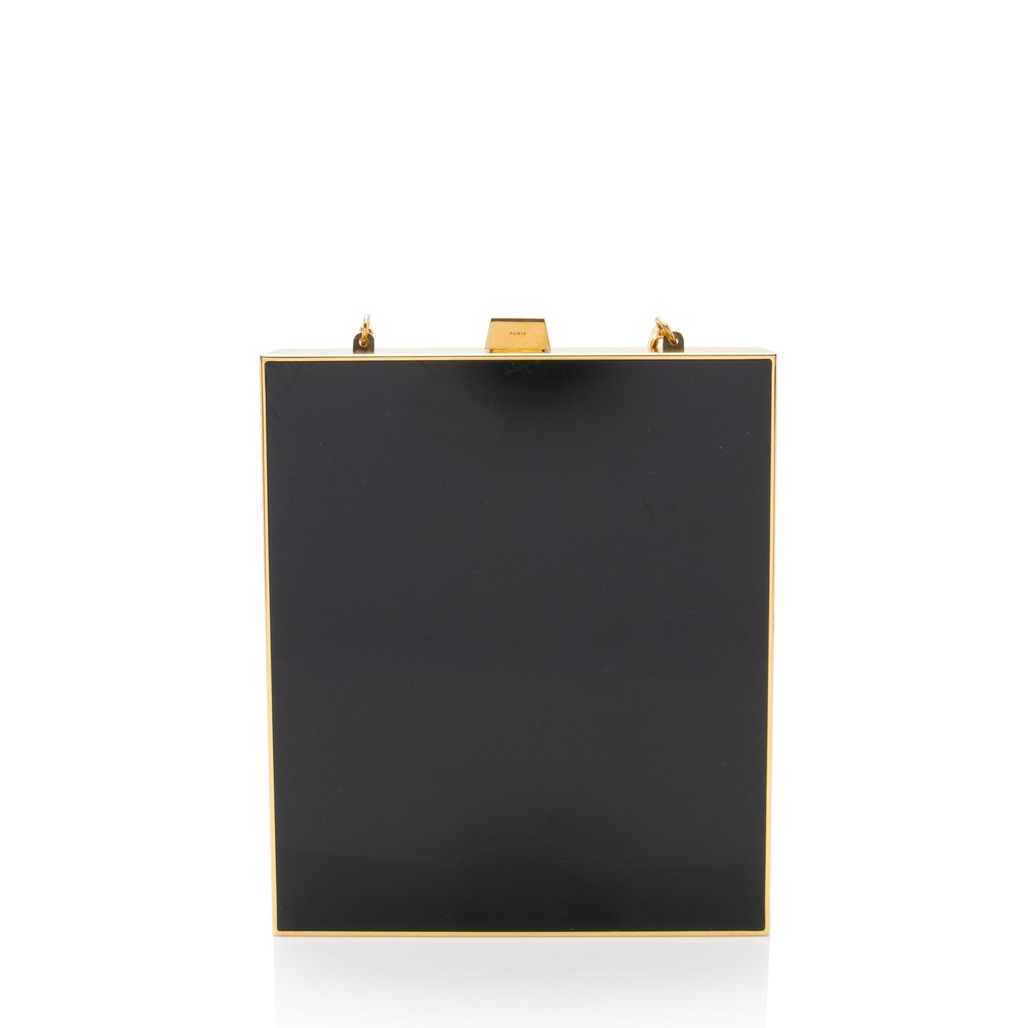 Saint Laurent Plexiglass Minaudiere Tuxedo Monogram Box Shoulder Bag neNwyi