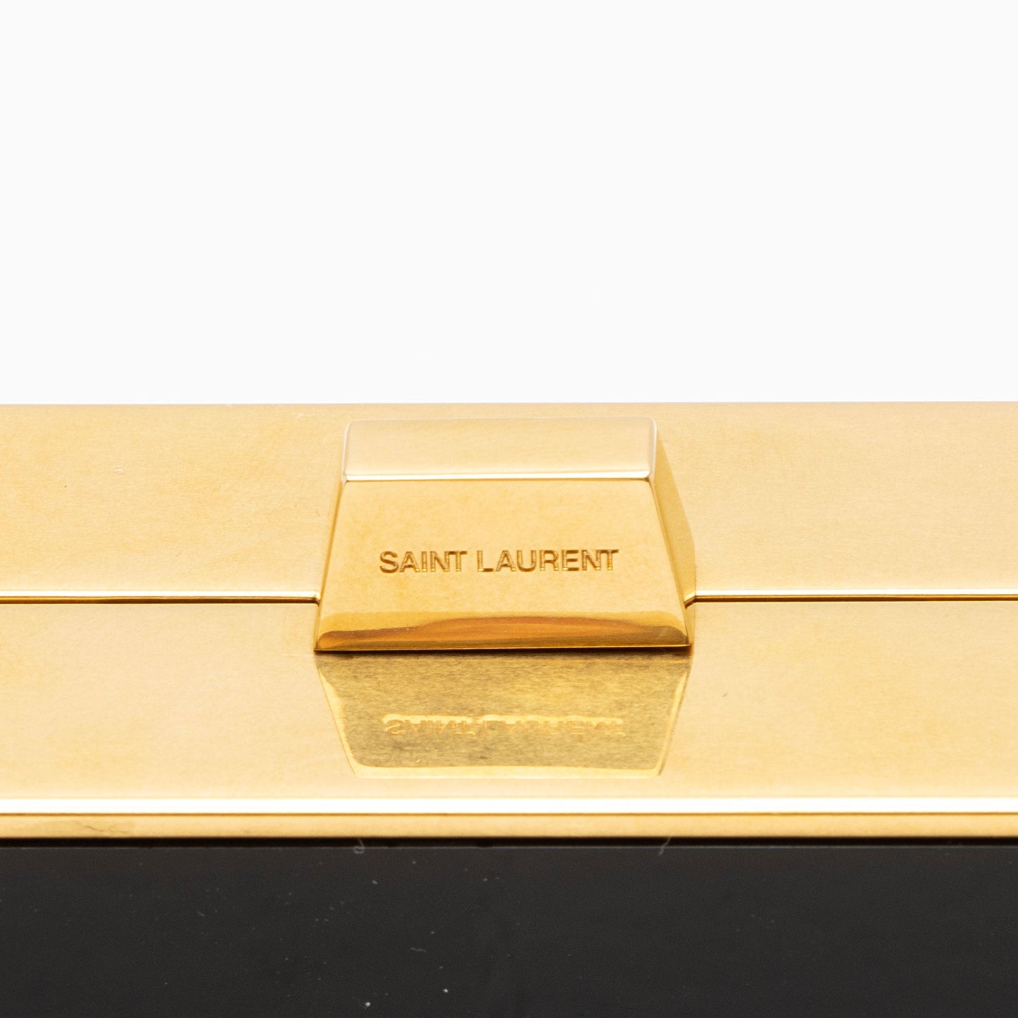 Saint Laurent Plexiglass Minaudiere Tuxedo Monogram Box Shoulder Bag neNwyi