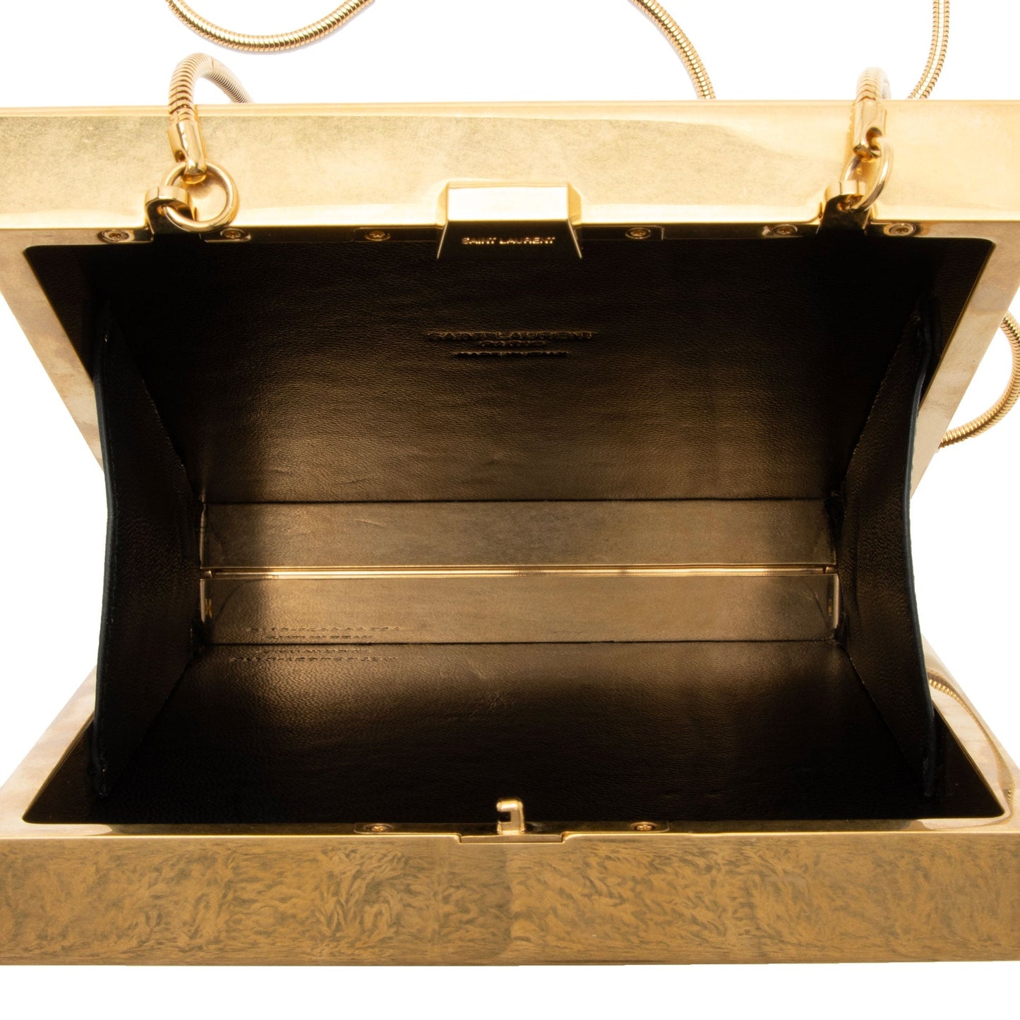Saint Laurent Plexiglass Minaudiere Tuxedo Monogram Box Shoulder Bag neNwyi