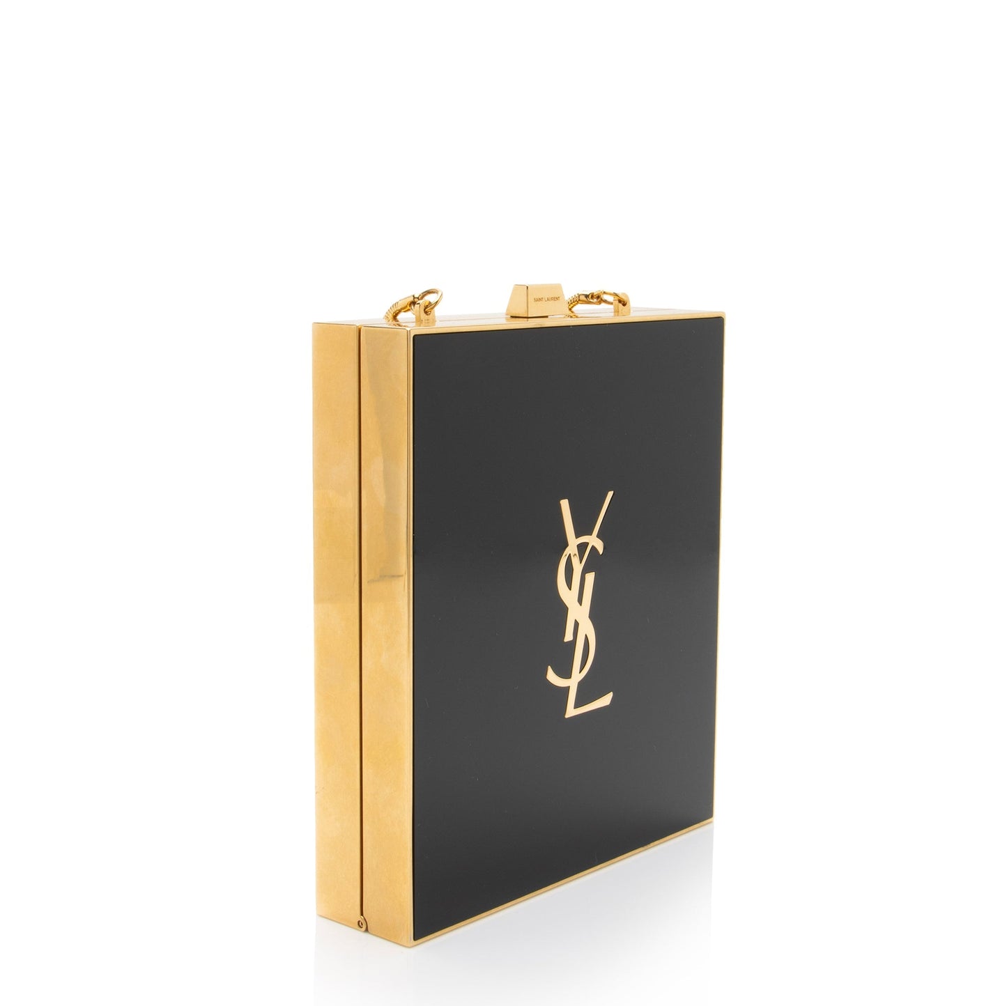 Saint Laurent Plexiglass Minaudiere Tuxedo Monogram Box Shoulder Bag neNwyi