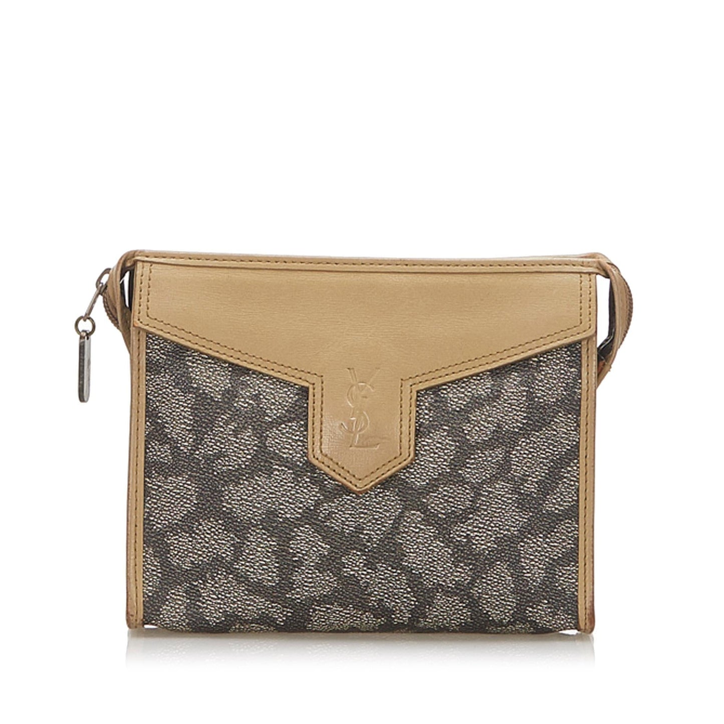 Saint Laurent Printed Leather Clutch Bag (SHG-19263