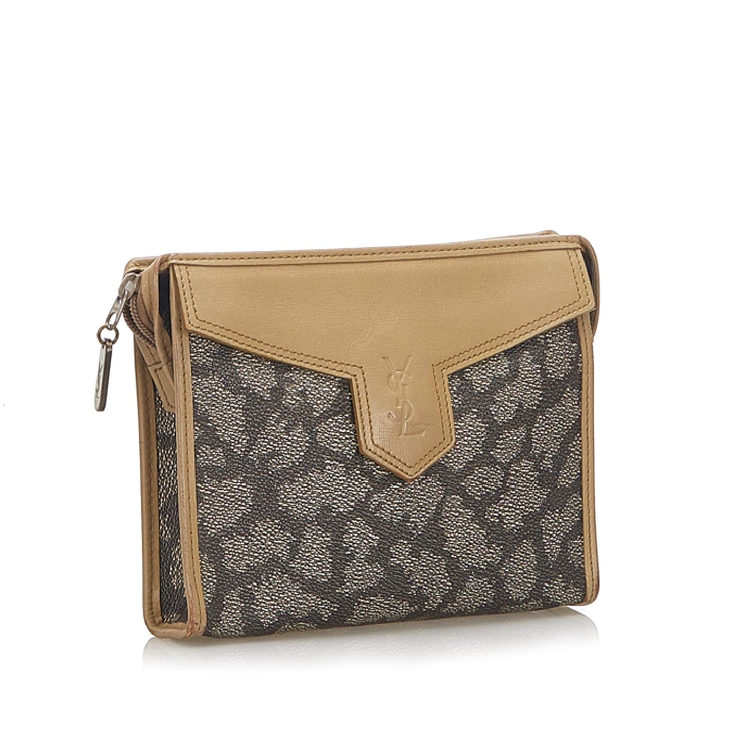 Saint Laurent Printed Leather Clutch Bag (SHG-19263