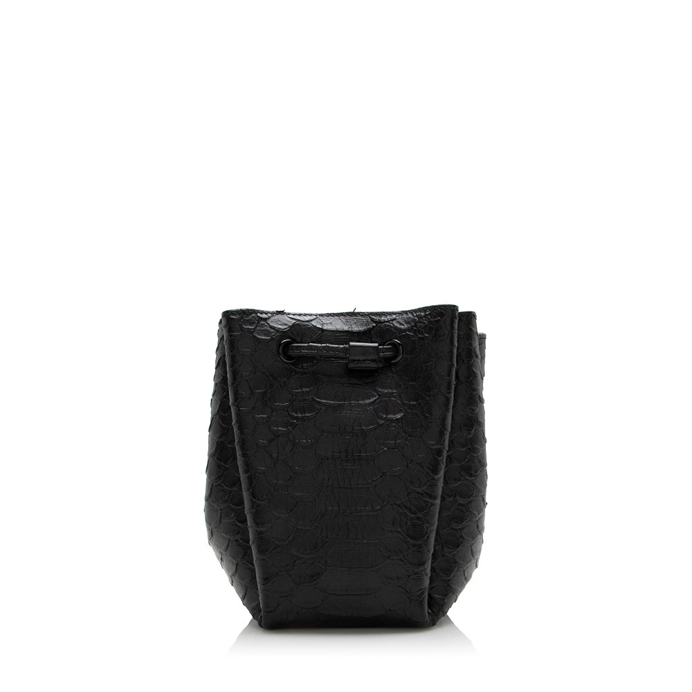 Saint Laurent Python Embossed Calfskin Mini Bucket Bag - FINAL SALE 17106