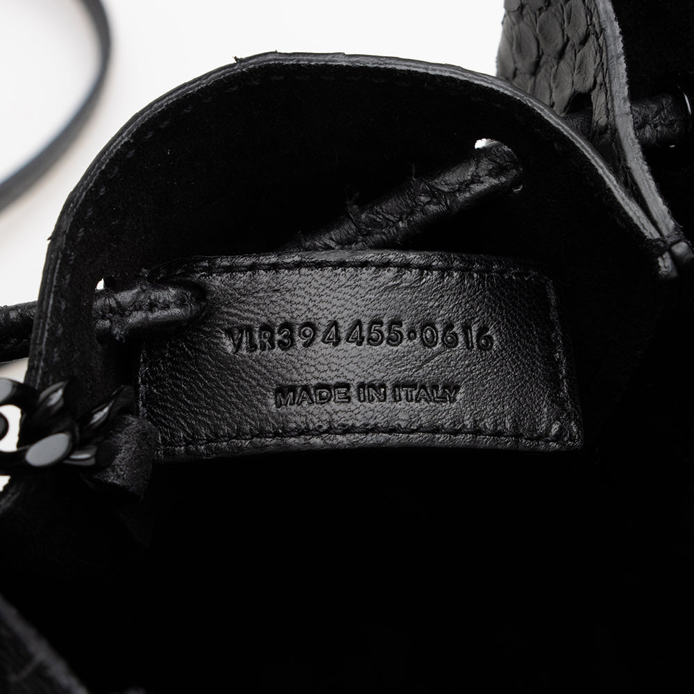 Saint Laurent Python Embossed Calfskin Mini Bucket Bag - FINAL SALE 17106