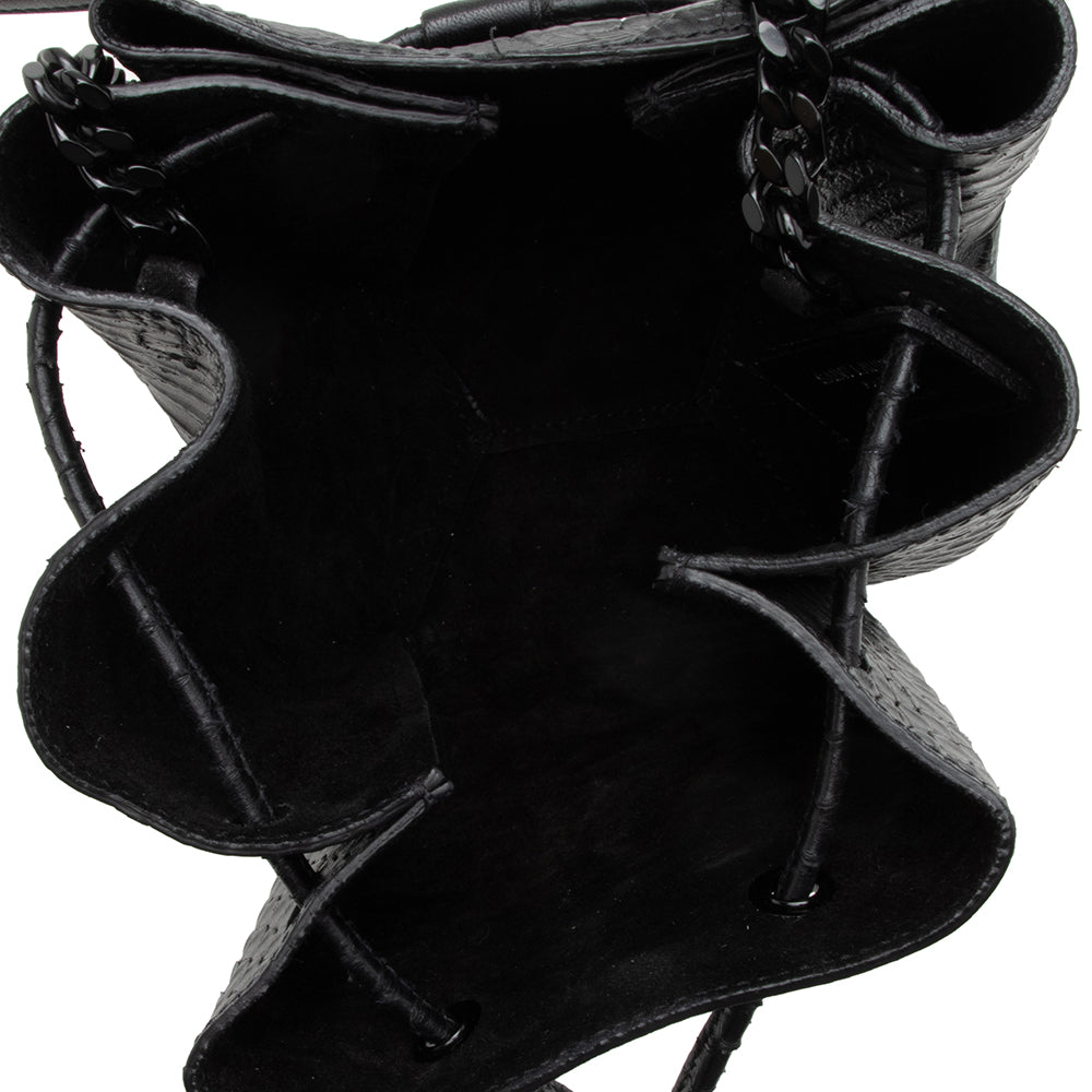 Saint Laurent Python Embossed Calfskin Mini Bucket Bag - FINAL SALE 17106