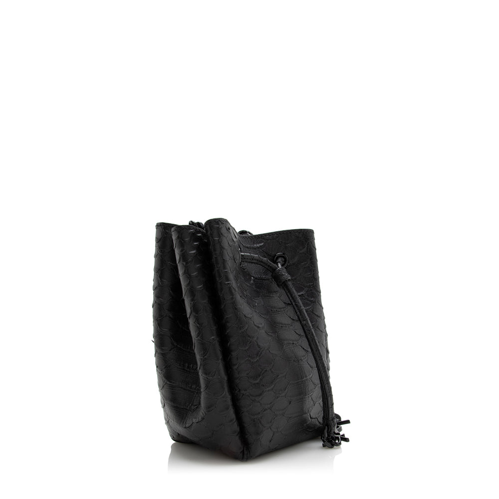 Saint Laurent Python Embossed Calfskin Mini Bucket Bag - FINAL SALE 17106