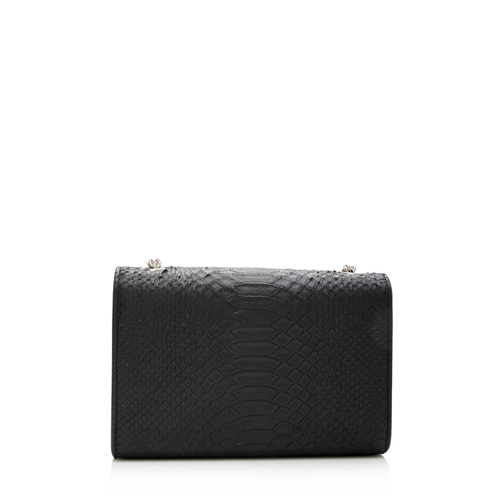 Saint Laurent Python Embossed Leather Kate Tassel Small Shoulder Bag 21463