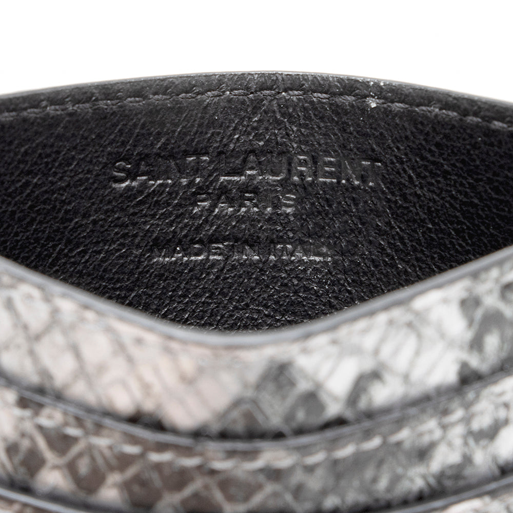 Saint Laurent Python Paris Card Case 19298