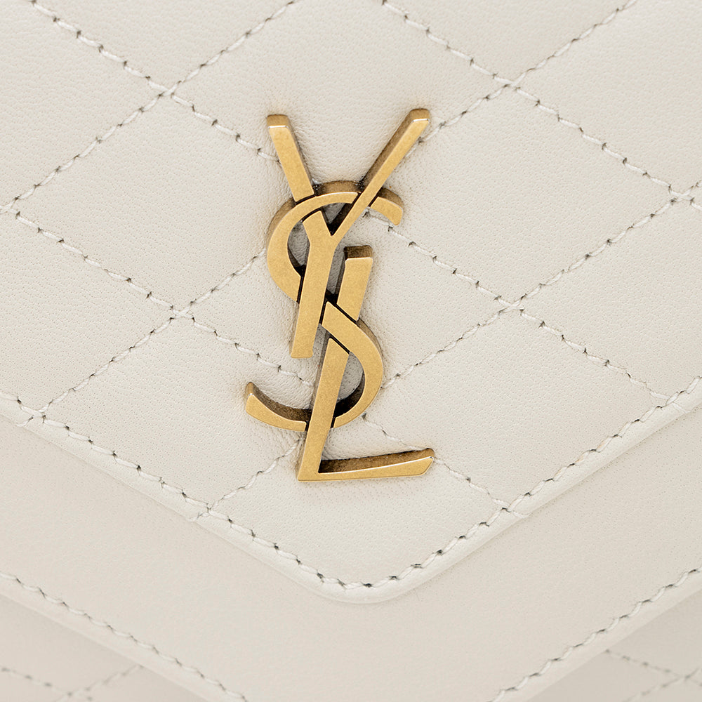 Saint Laurent Quilted Lambskin Gaby Mini Shoulder Bag 21894