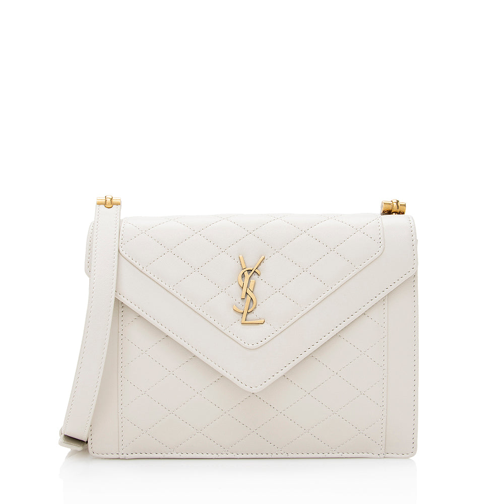 Saint Laurent Quilted Lambskin Gaby Mini Shoulder Bag 21894