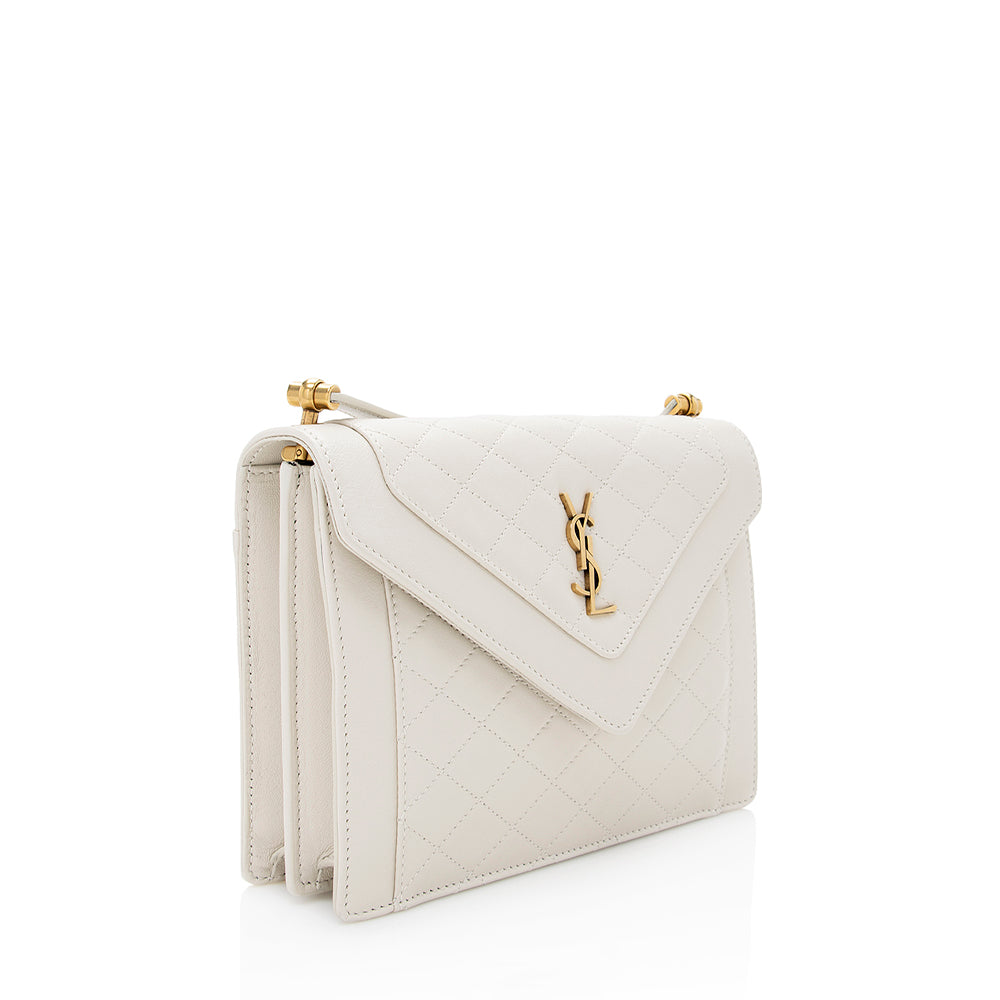 Saint Laurent Quilted Lambskin Gaby Mini Shoulder Bag 21894