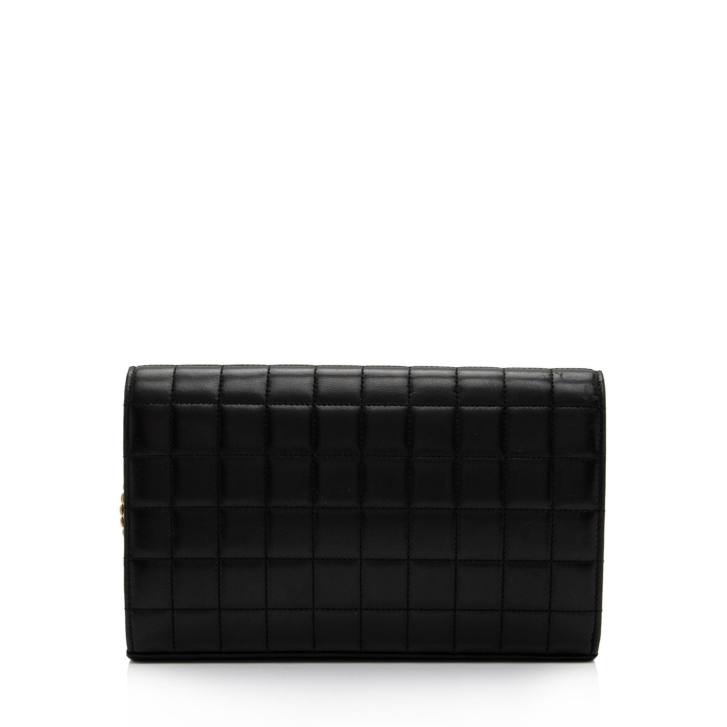 Saint Laurent Quilted Lambskin Monogram Cassandre Chain Wallet 4bOtX7
