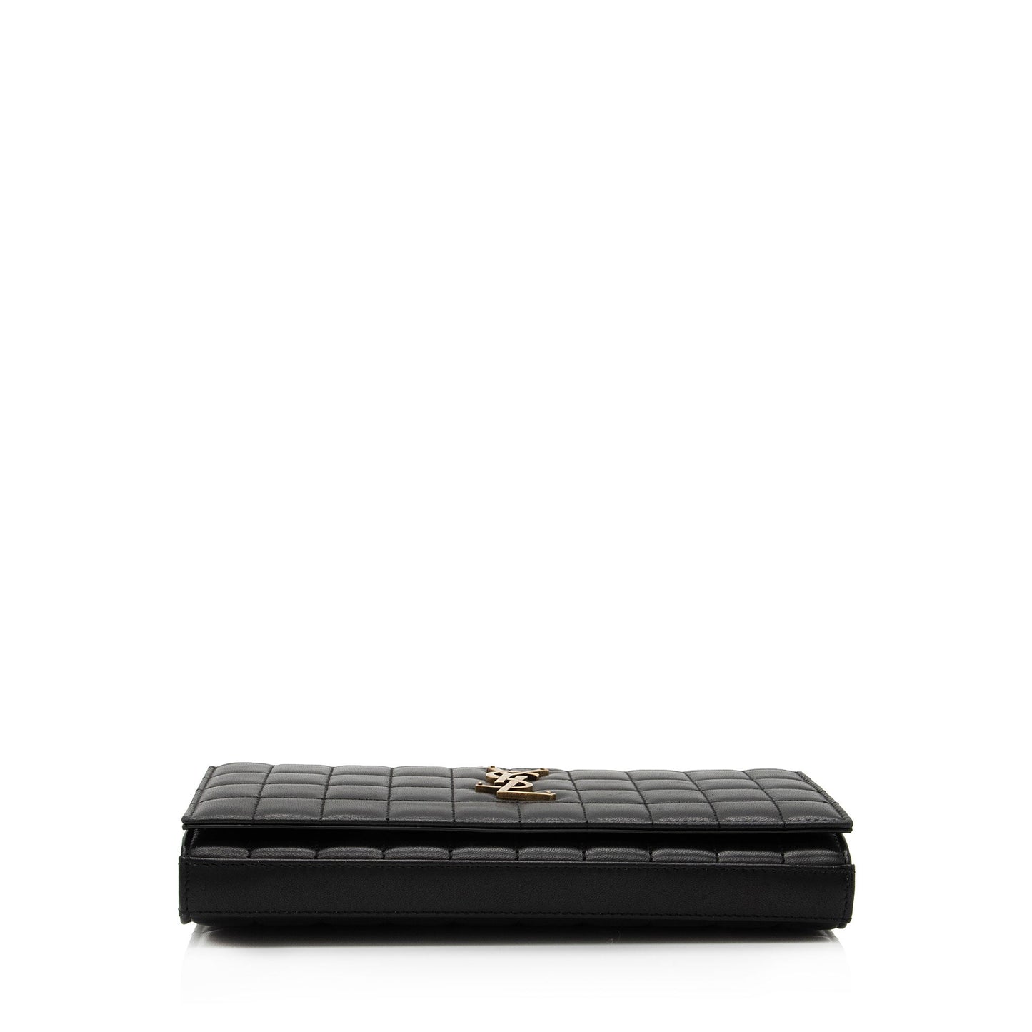 Saint Laurent Quilted Lambskin Monogram Cassandre Chain Wallet 4bOtX7
