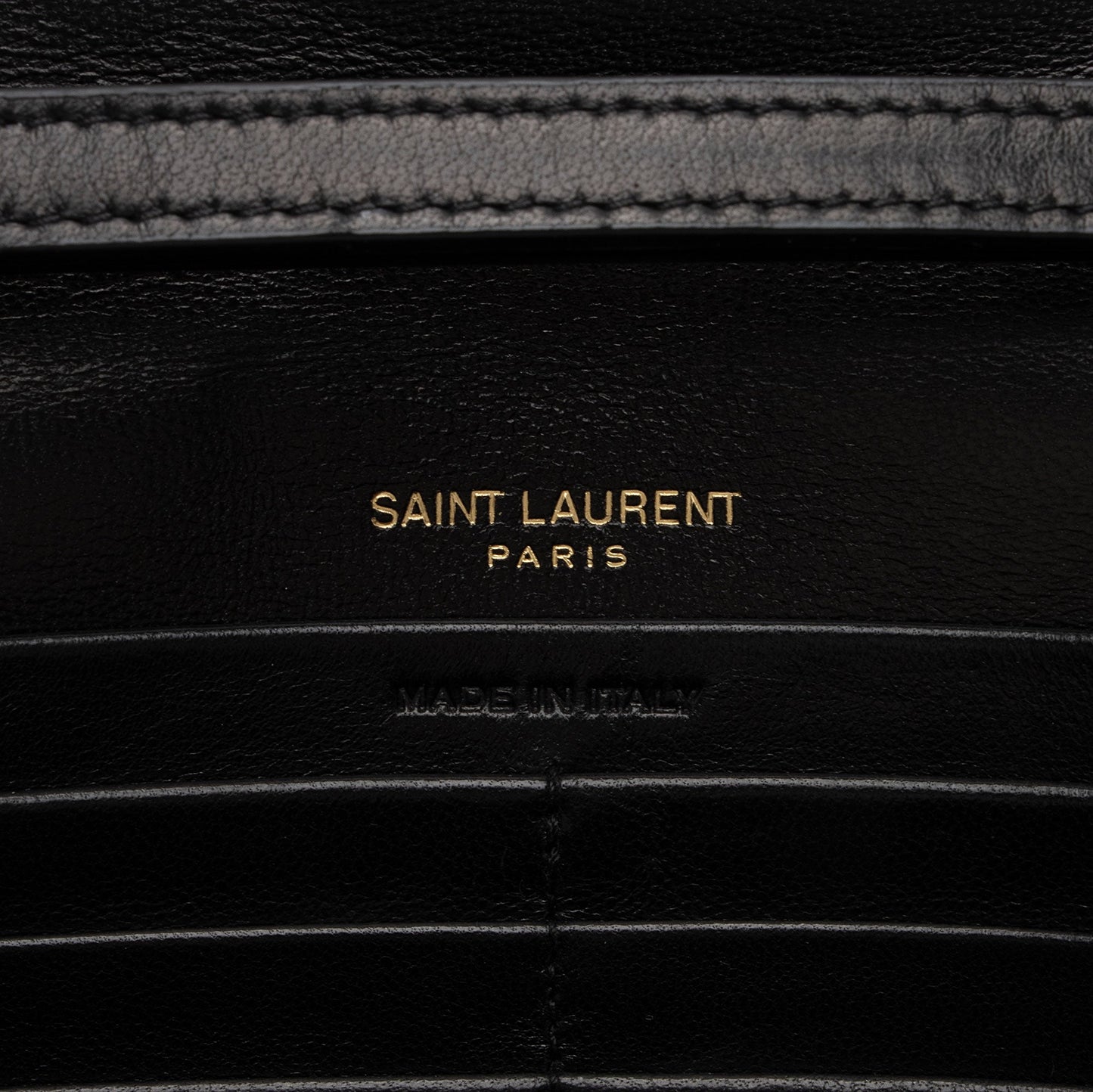 Saint Laurent Quilted Lambskin Monogram Cassandre Chain Wallet 4bOtX7