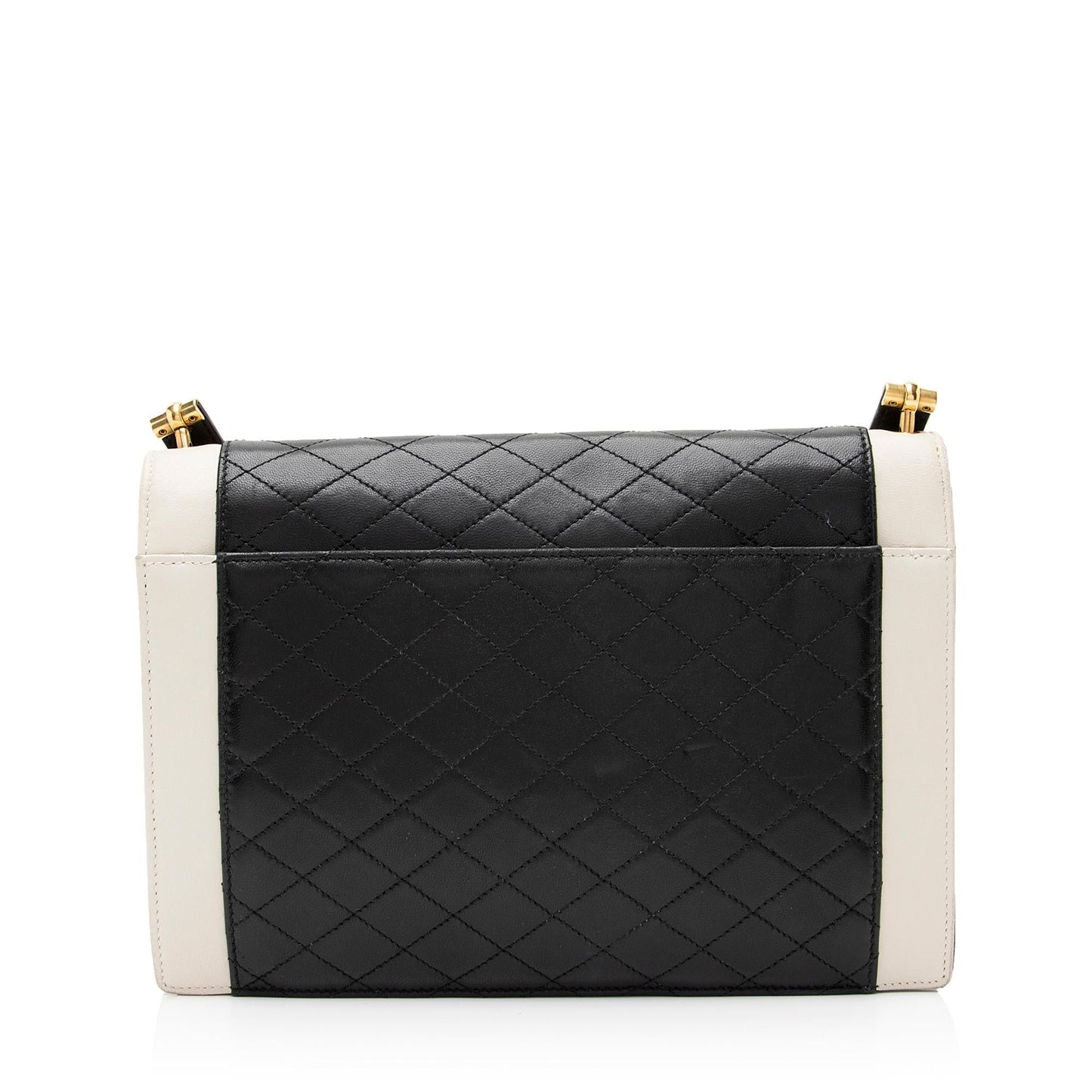 Saint Laurent Quilted Lambskin Monogram Gaby Shoulder Bag 23711