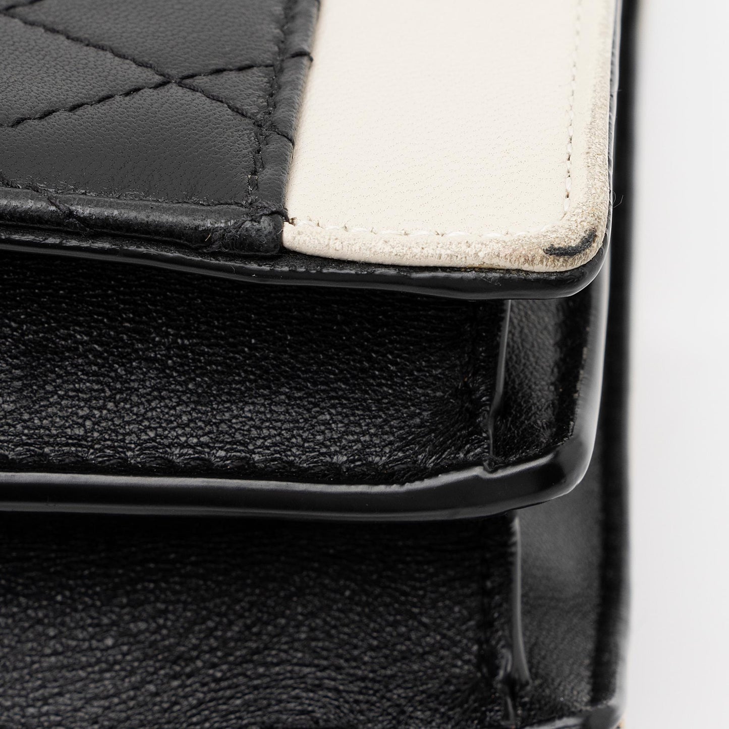 Saint Laurent Quilted Lambskin Monogram Gaby Shoulder Bag 23711