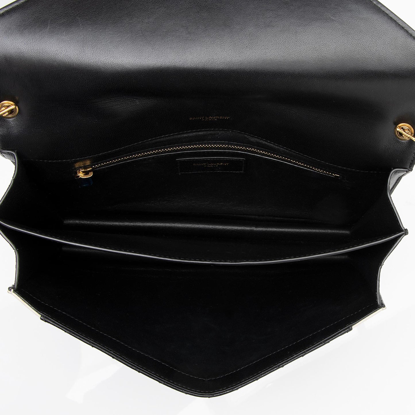 Saint Laurent Quilted Lambskin Monogram Gaby Shoulder Bag 23711