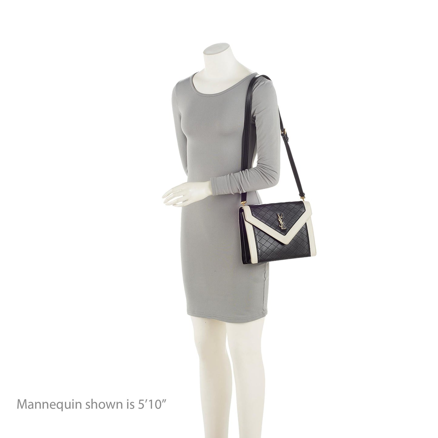 Saint Laurent Quilted Lambskin Monogram Gaby Shoulder Bag 23711