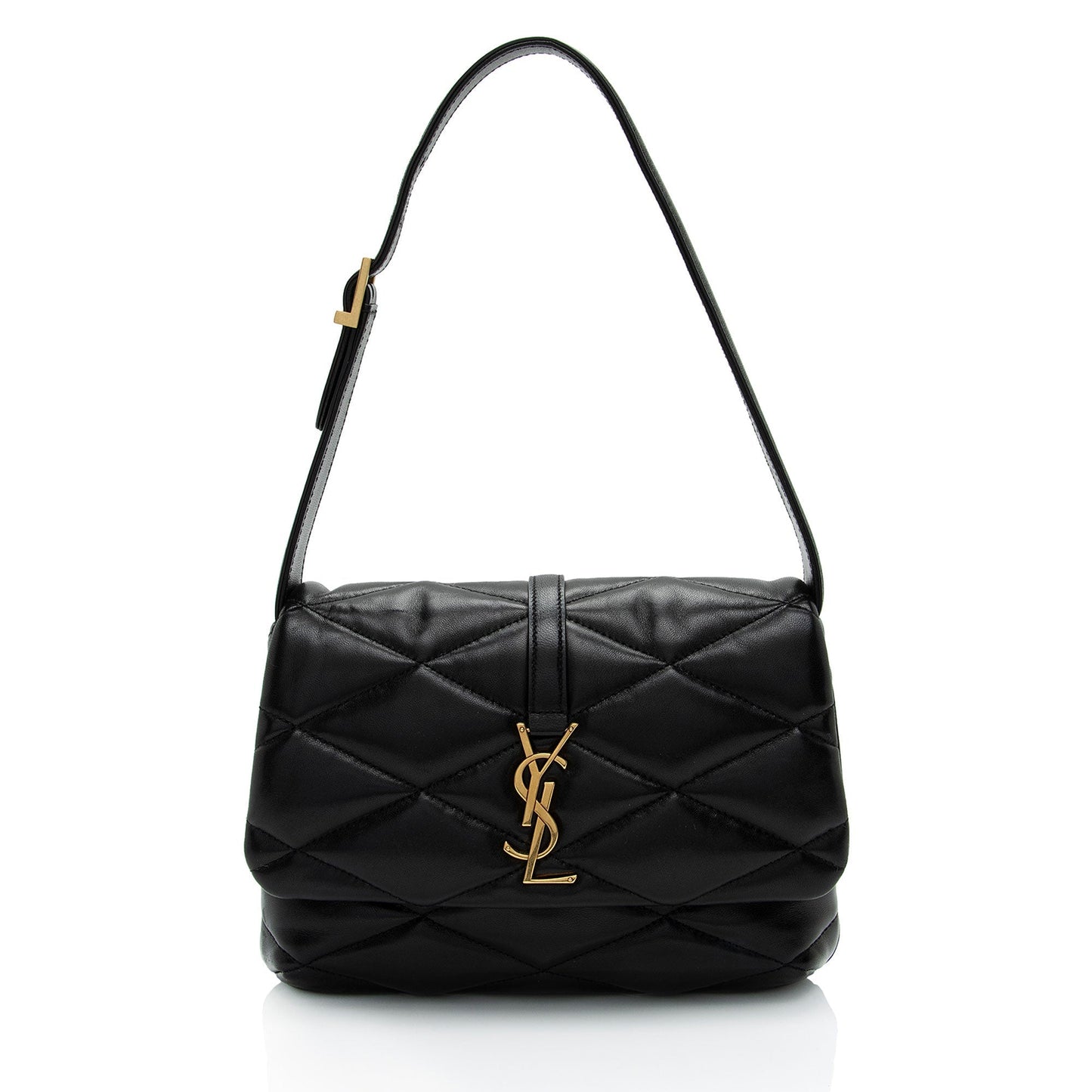 Saint Laurent Quilted Lambskin Monogram Le 57 Hobo 46zvkL