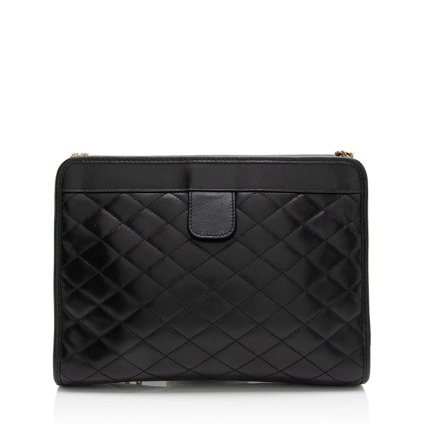 Saint Laurent Quilted Lambskin Monogram Victoire Baby Chain Clutch M6OIgU