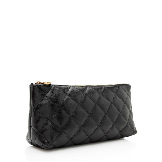 Saint Laurent Quilted Lambskin Pouch 22668