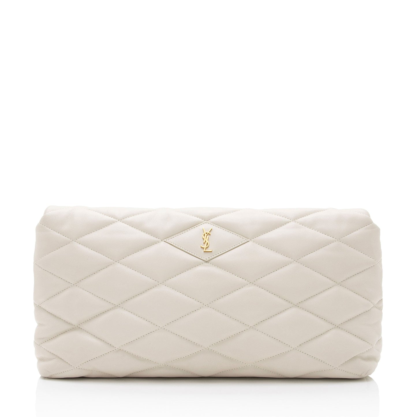Saint Laurent Quilted Lambskin Puffer Sade Clutch Acb2VB