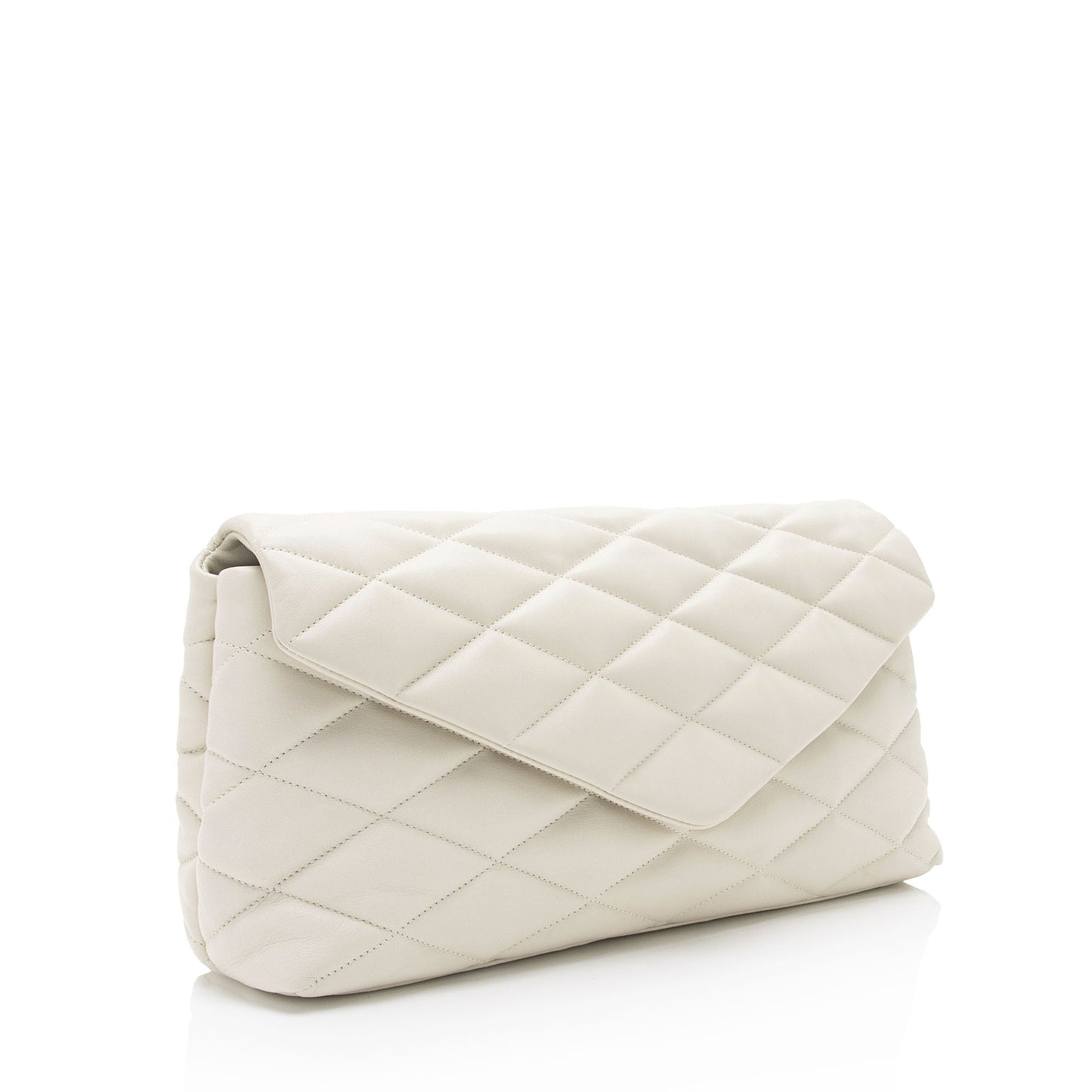 Saint Laurent Quilted Lambskin Puffer Sade Clutch Acb2VB