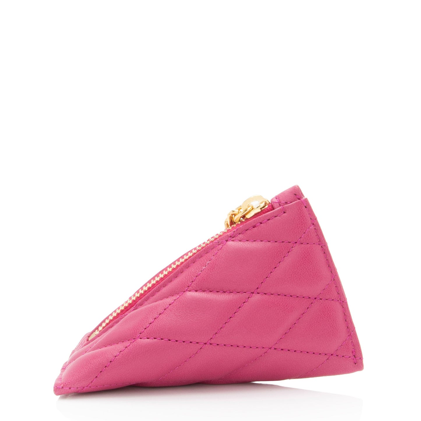Saint Laurent Quilted Lambskin Triangle Charm ptmawZ
