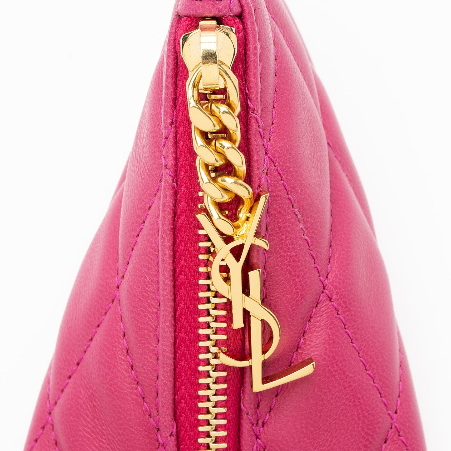 Saint Laurent Quilted Lambskin Triangle Charm ptmawZ