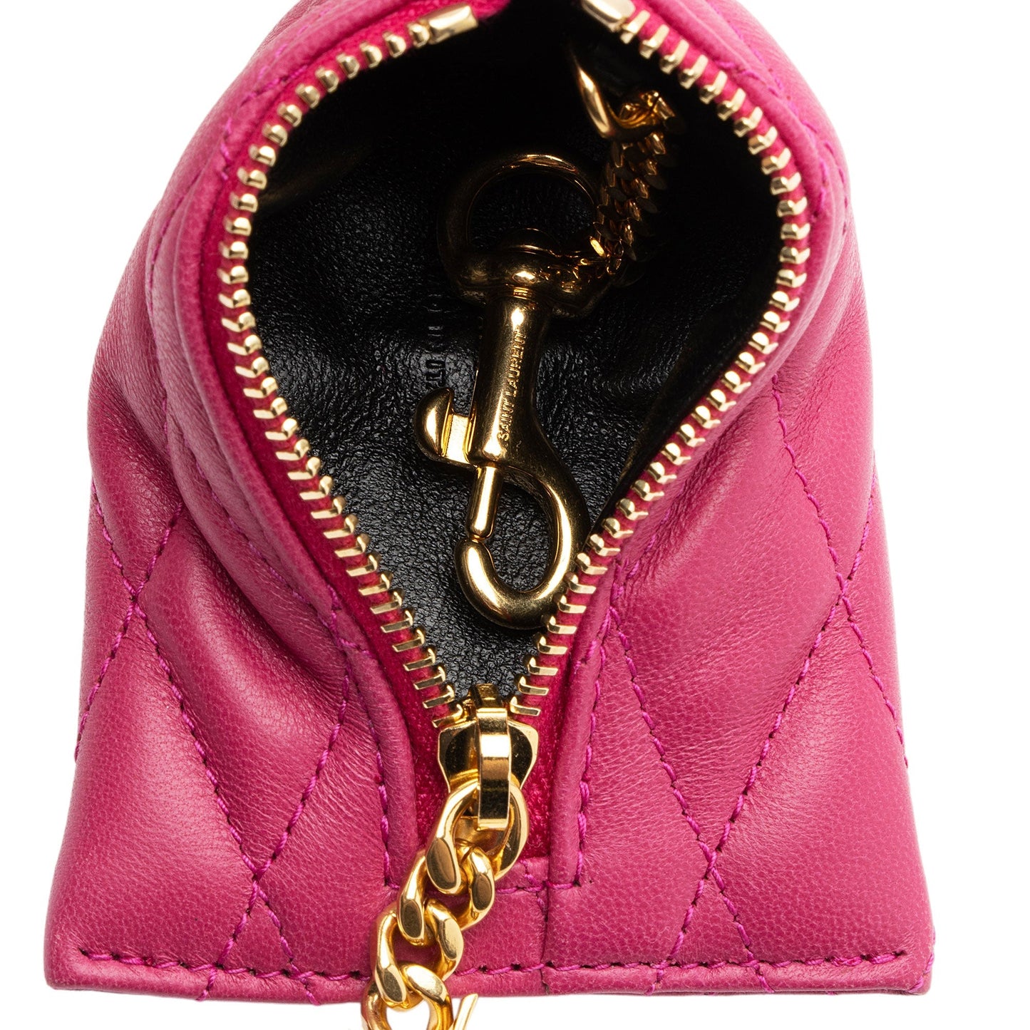 Saint Laurent Quilted Lambskin Triangle Charm ptmawZ