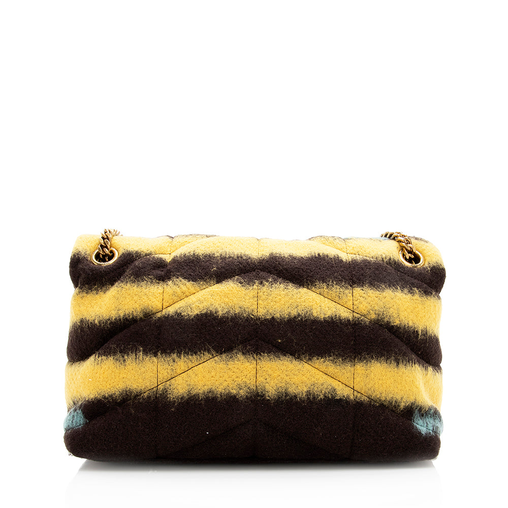 Saint Laurent Quilted Wool Loulou Puffer Shoulder Bag 19271