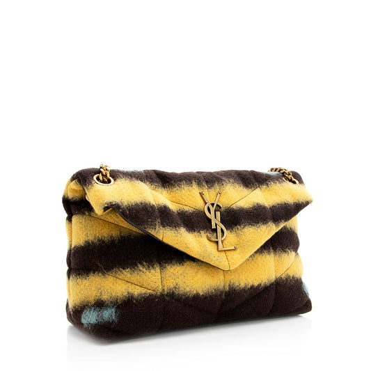 Saint Laurent Quilted Wool Loulou Puffer Shoulder Bag 19271