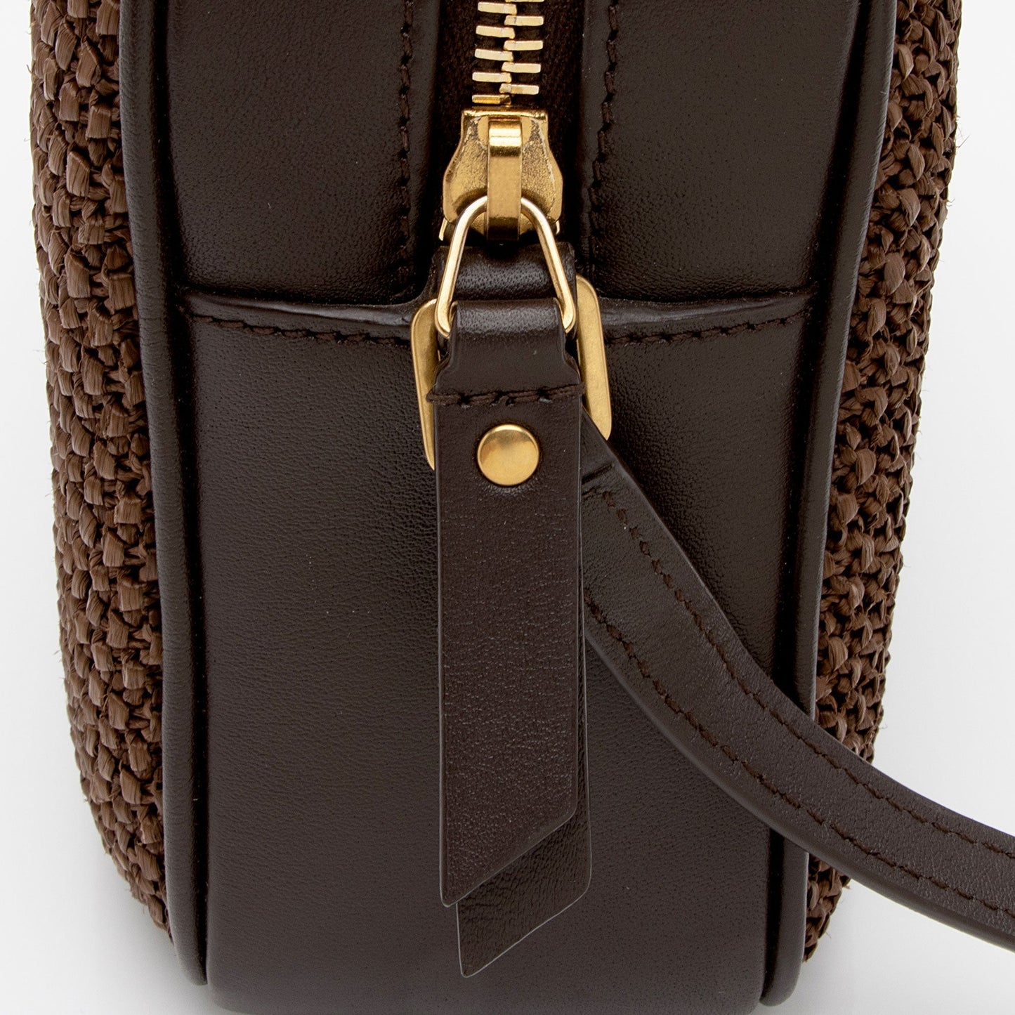 Saint Laurent Raffia Calfskin Monogram Lou Camera Bag PUUOKP