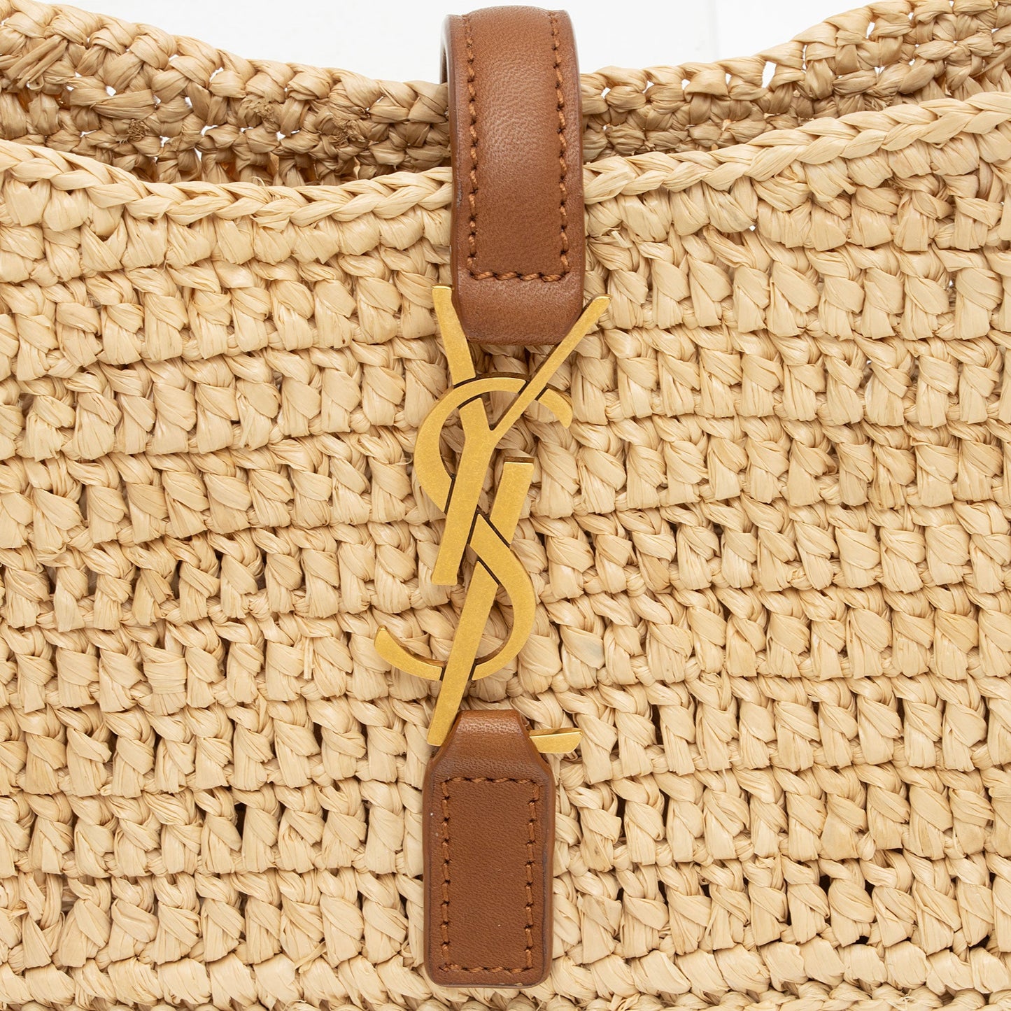 Saint Laurent Raffia Monogram Le 5 A 7 Mini Hobo jfWkf8