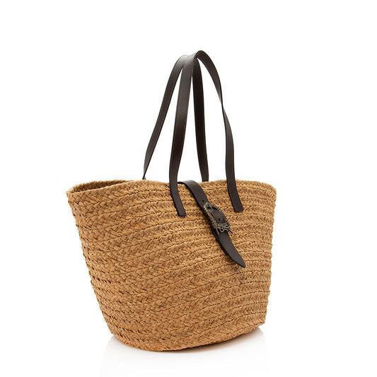 Saint Laurent Raffia Panier Tote 19939