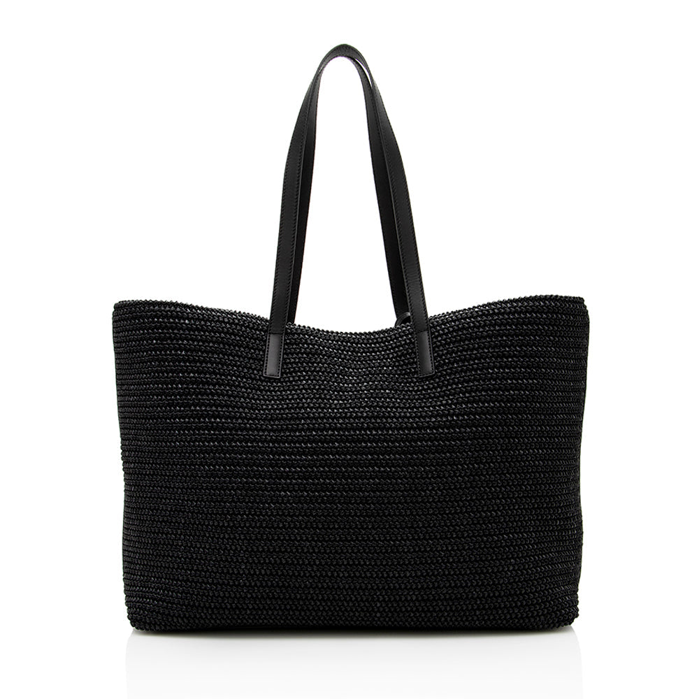 Saint Laurent Raffia Tassel Shopping Tote 14713