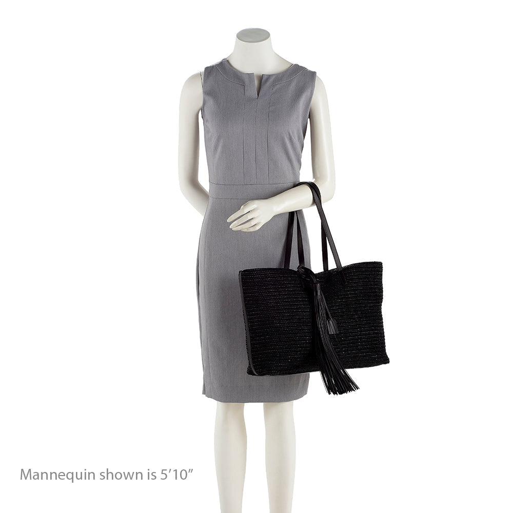 Saint Laurent Raffia Tassel Shopping Tote 14713