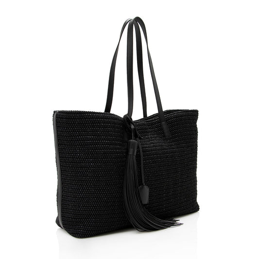 Saint Laurent Raffia Tassel Shopping Tote 14713