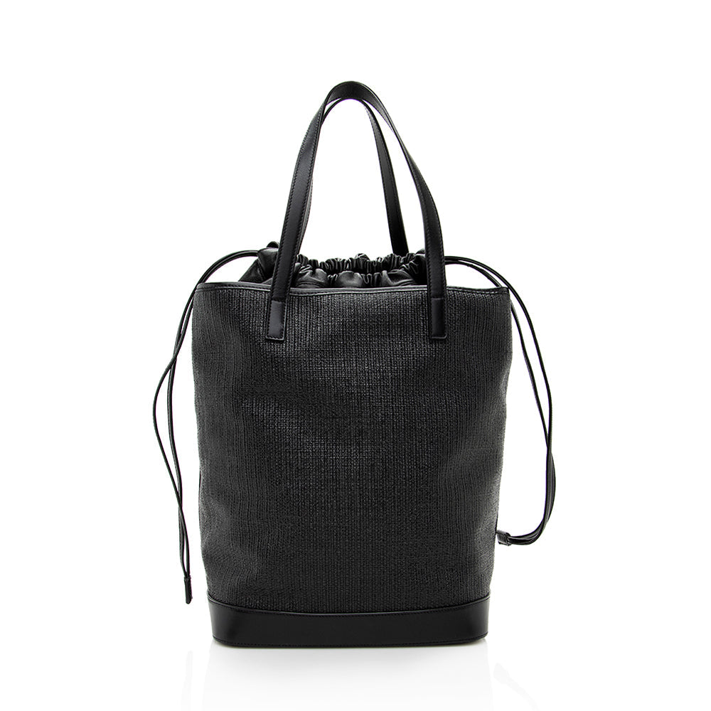 Saint Laurent Leather Teddy Small Bucket Bag 18098