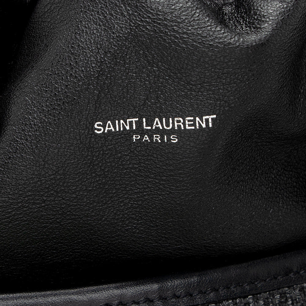 Saint Laurent Leather Teddy Small Bucket Bag 18098