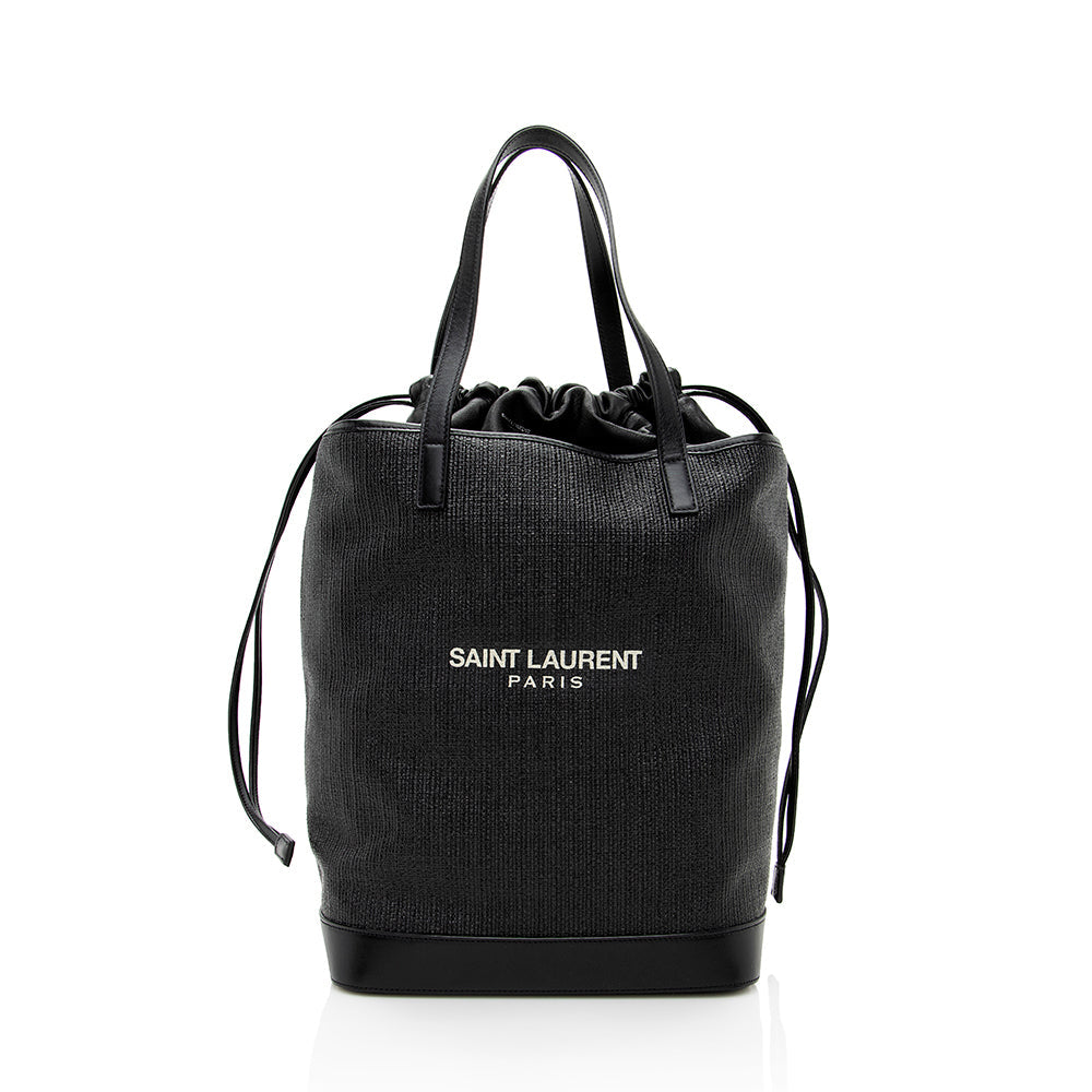 Saint Laurent Leather Teddy Small Bucket Bag 18098