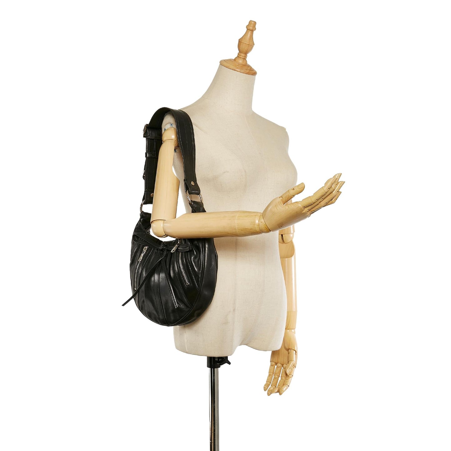 Saint Laurent Rive Gauche Classic Pleated Hobo (SHG-26354