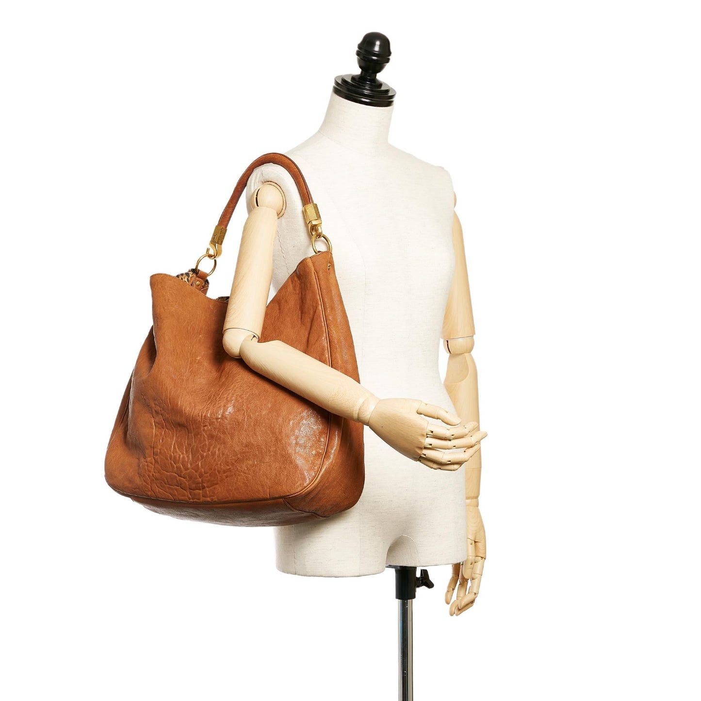 Saint Laurent Roady Leather Hobo Bag (SHG-26907