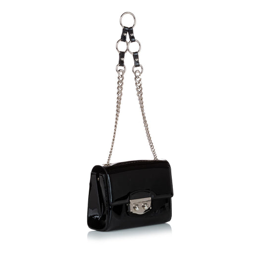 Saint Laurent Sac Le Sixieme Patent Leather Shoulder Bag (SHG-30749