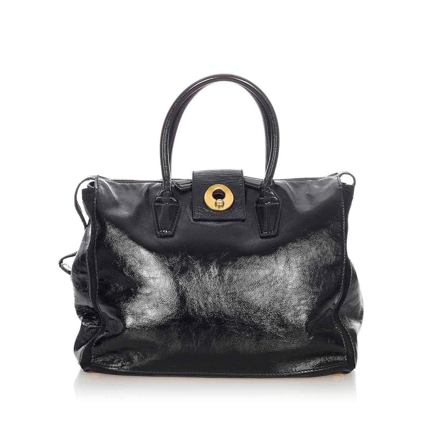 Saint Laurent Sac Muse Patent Leather Handbag (SHG-21584