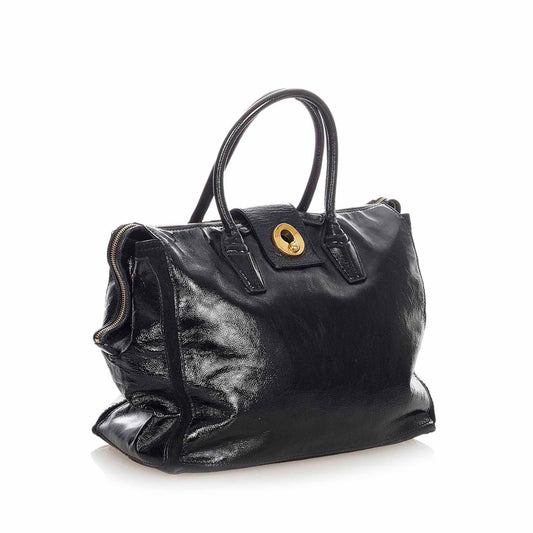 Saint Laurent Sac Muse Patent Leather Handbag (SHG-21584