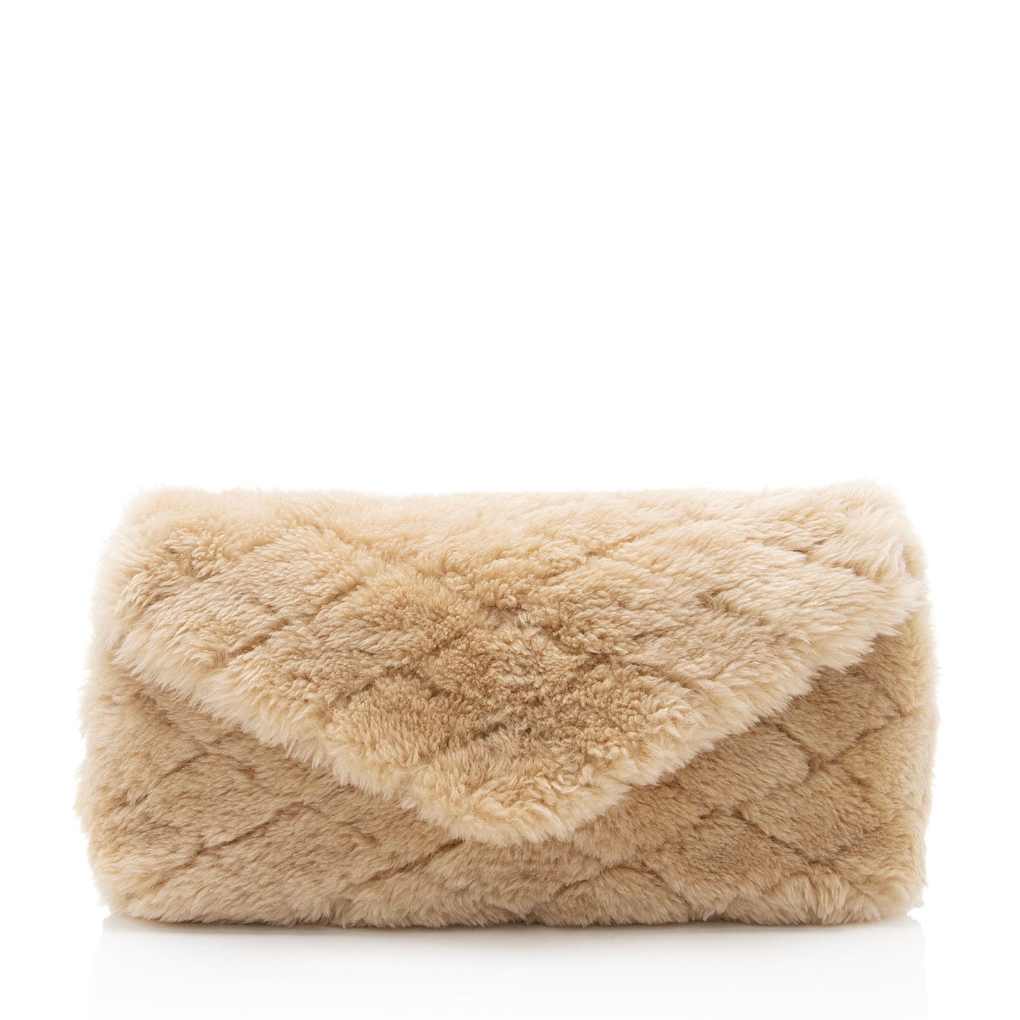 Saint Laurent Shearling Lambskin Puffer Sade Clutch OG4bp5